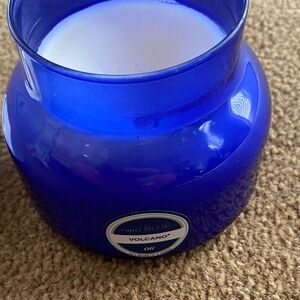 Capri BLUE Volcano Blue Candle 8 oz no wick